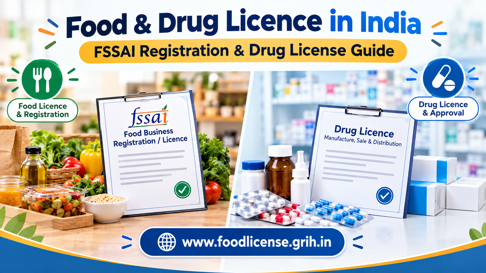 Food and Drug Licence in India: FSSAI Registration and Drug License Guide